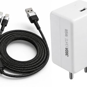 85W SuperVooc Charger With 3In1 Data Cable
