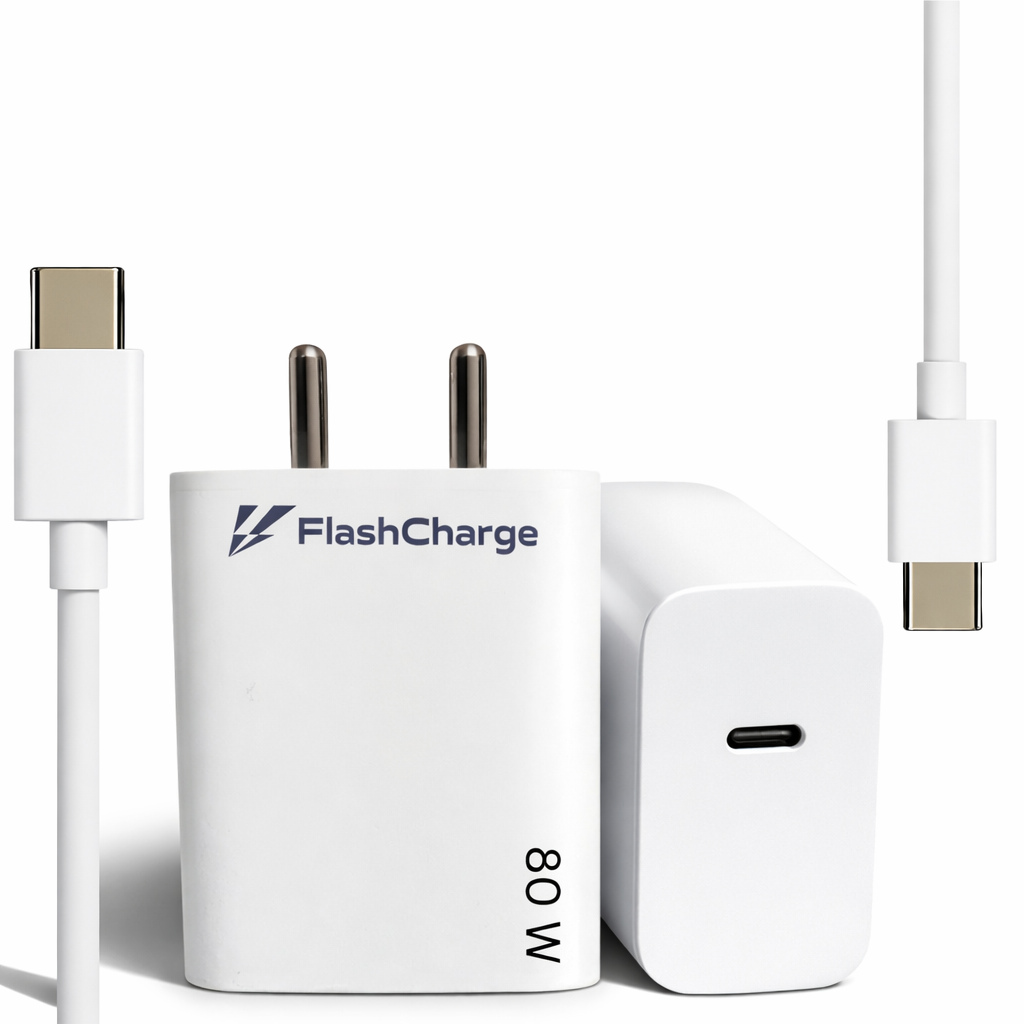 Sulania 80W Flash Charger With USB Type A to Type C Datacable