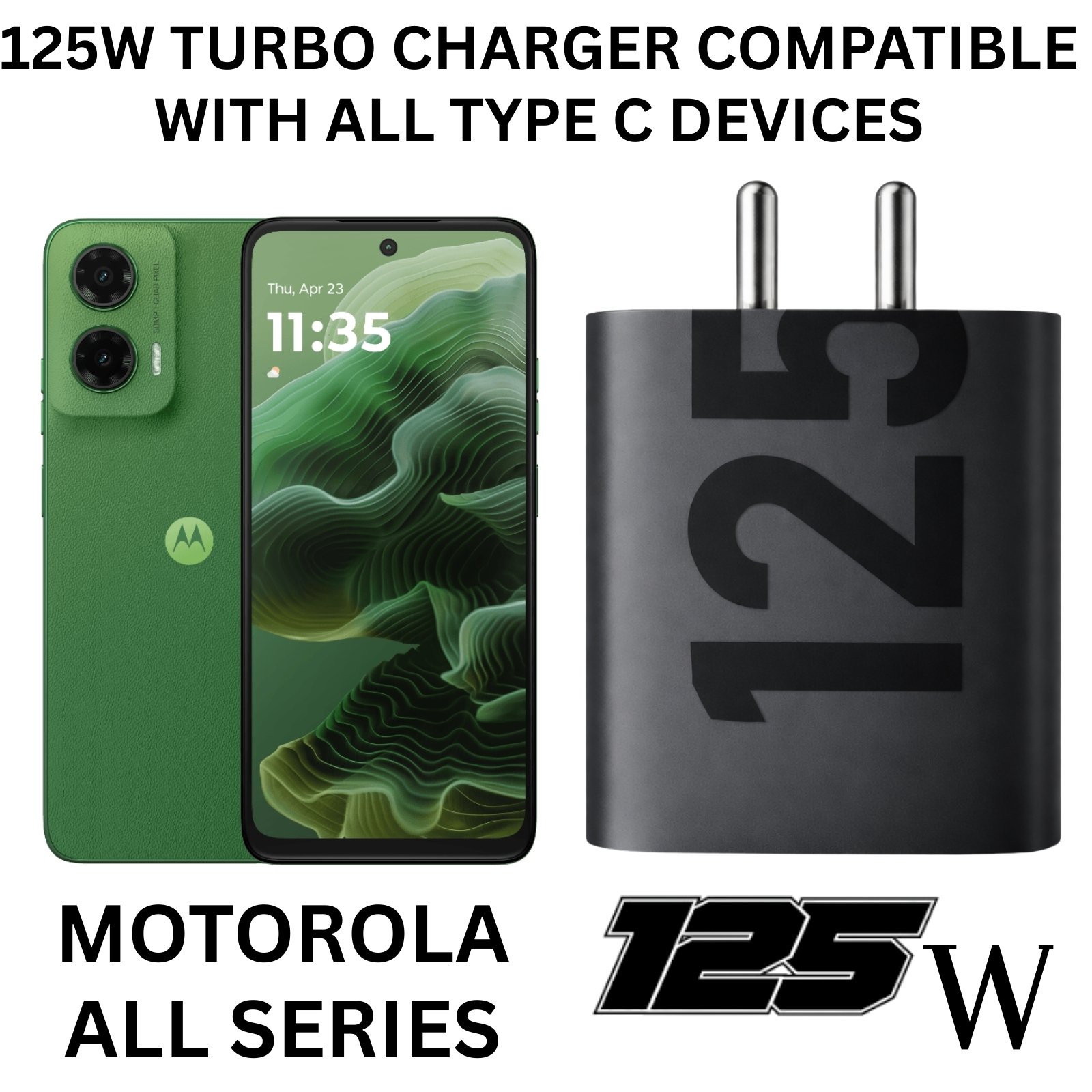 Sulania 125W Turbo Charger With Type C to Type C Datacable - Image 5