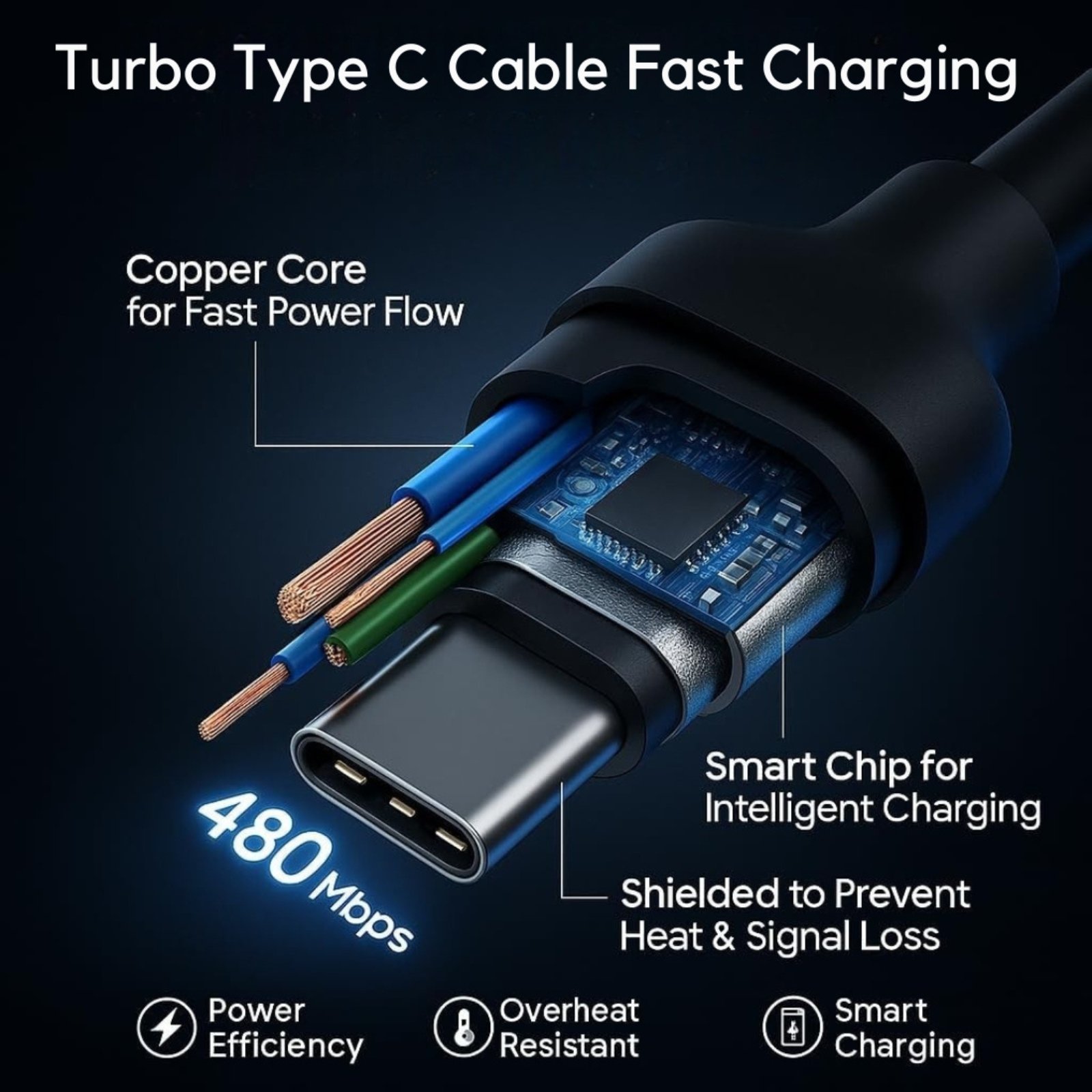 Sulania 125W Turbo Charger With Type C to Type C Datacable - Image 2