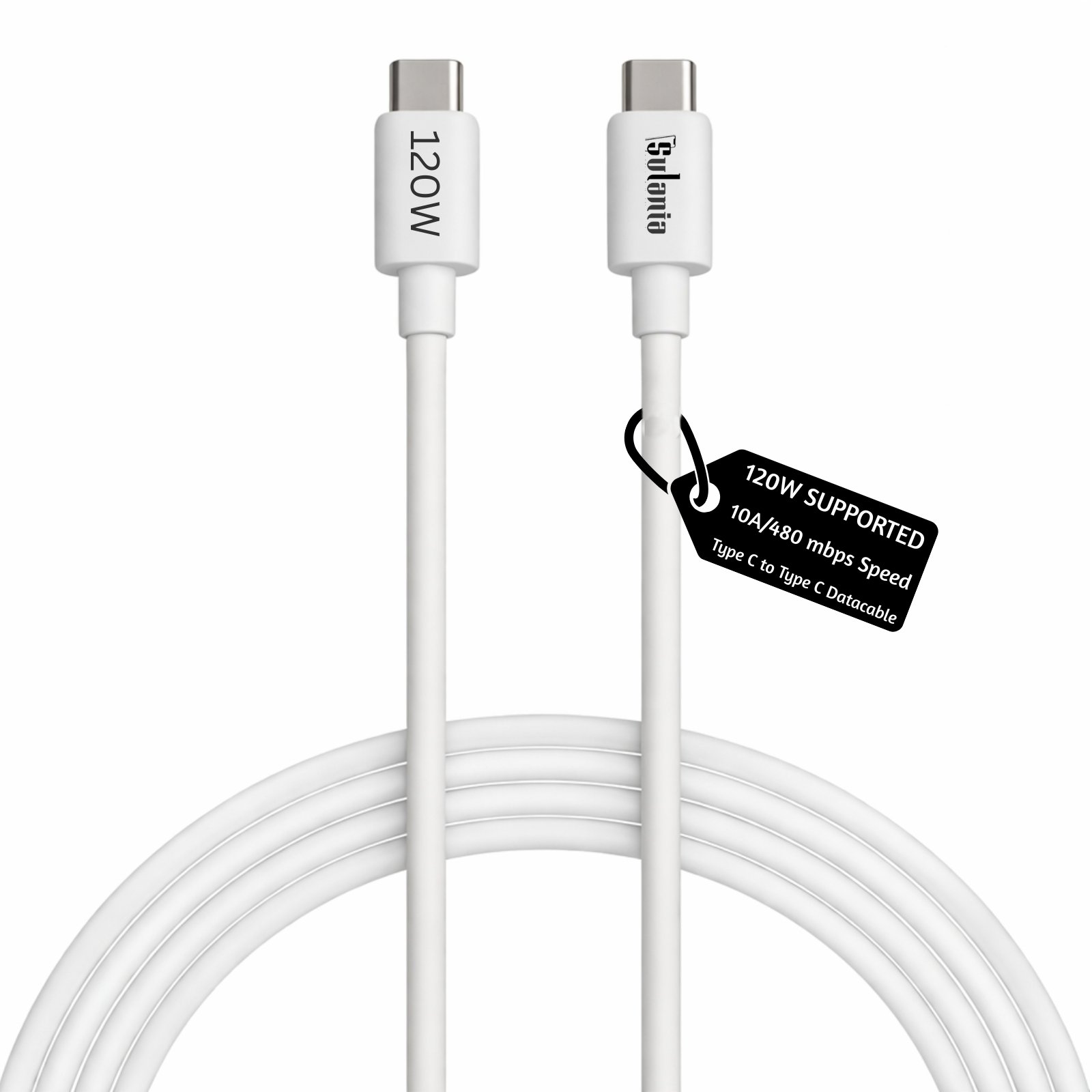 Sulania 120W 1 Meter USB Type C To Type C SuperVooc Datacable