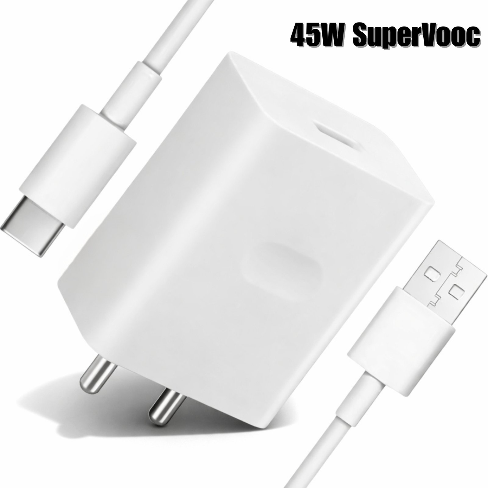 Sulania 33W SuperVooc Charger With USB Type A to Type C Datacable