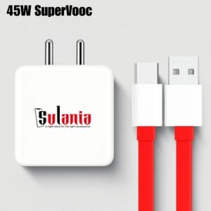 Sulania 45W SuperVooc Charger With USB Type A to Type C Datacable