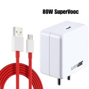 Sulania 80W SuperVooc Charger With USB Type A to Type C Datacable