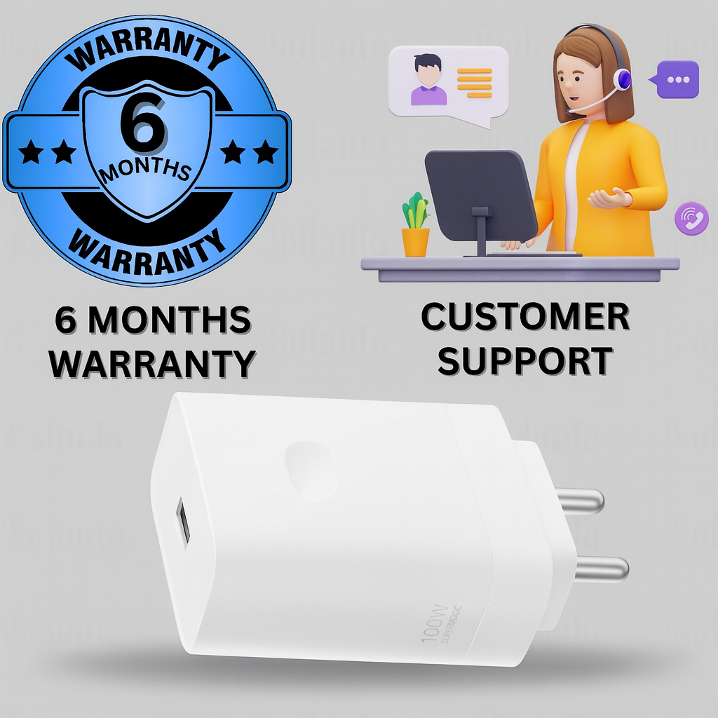 Sulania 100W SuperVooc Charger With USB Type A to Type C Datacable - Image 3