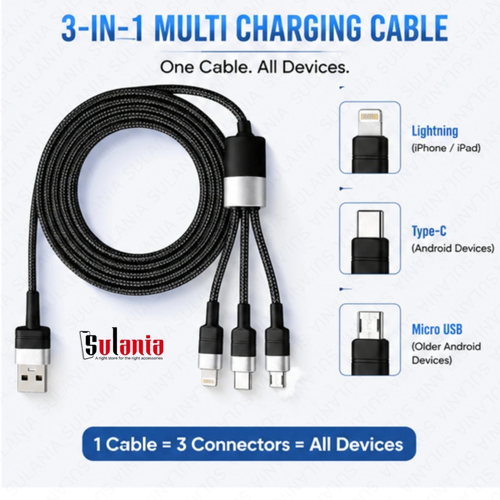 85W SuperVooc Charger With 3In1 Data Cable - Image 3
