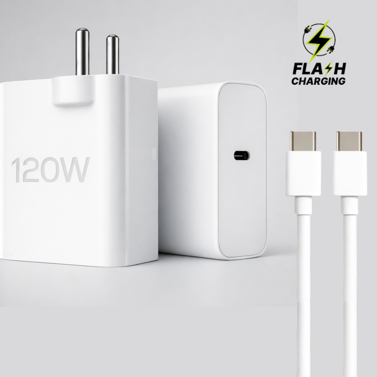 Sulania 120W Flash Charger With USB Type C to Type C Datacable