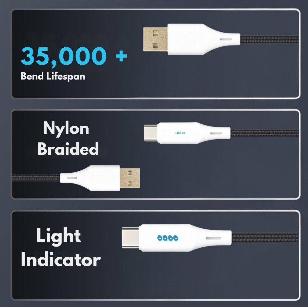 Sulania 80W 1 Meter USB Type A To Type C SuperVooc Datacable - Image 5