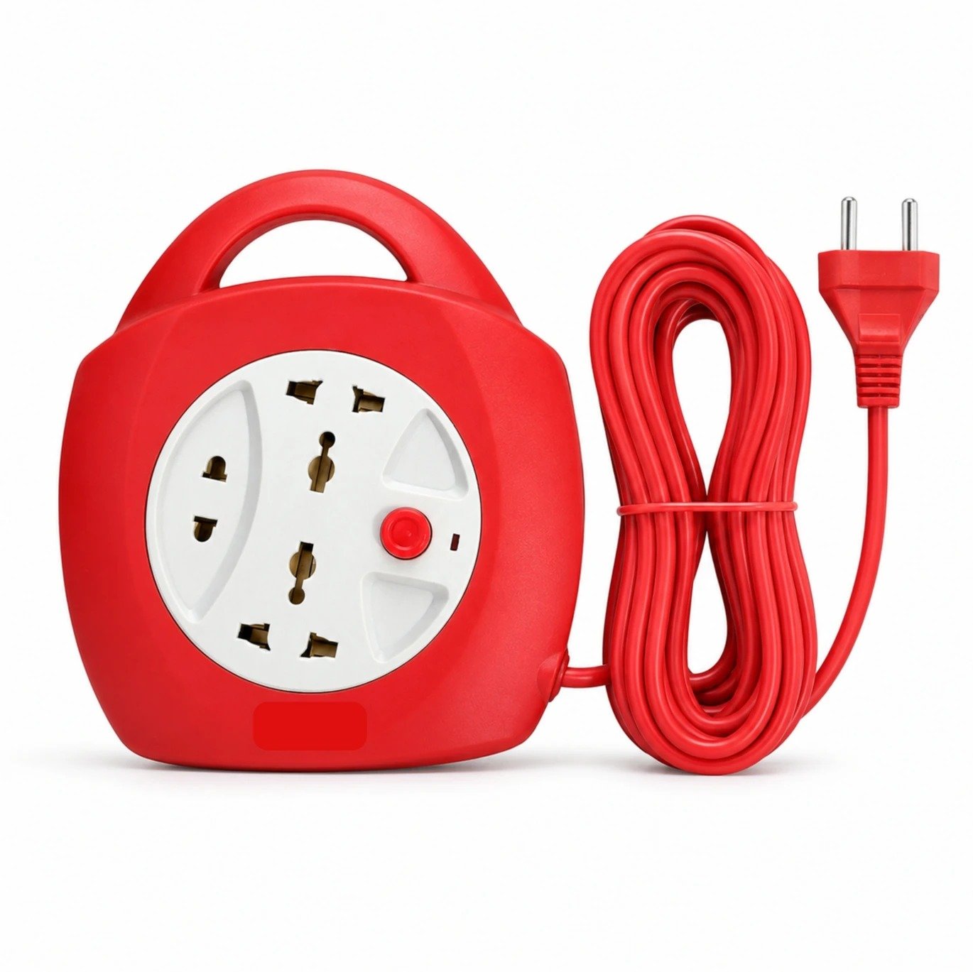 Sulania 3 Socket Extension Board with 4 Meter Long Wire, Universal Sockets, ON/OFF Switch & LED Indicator – Red & White