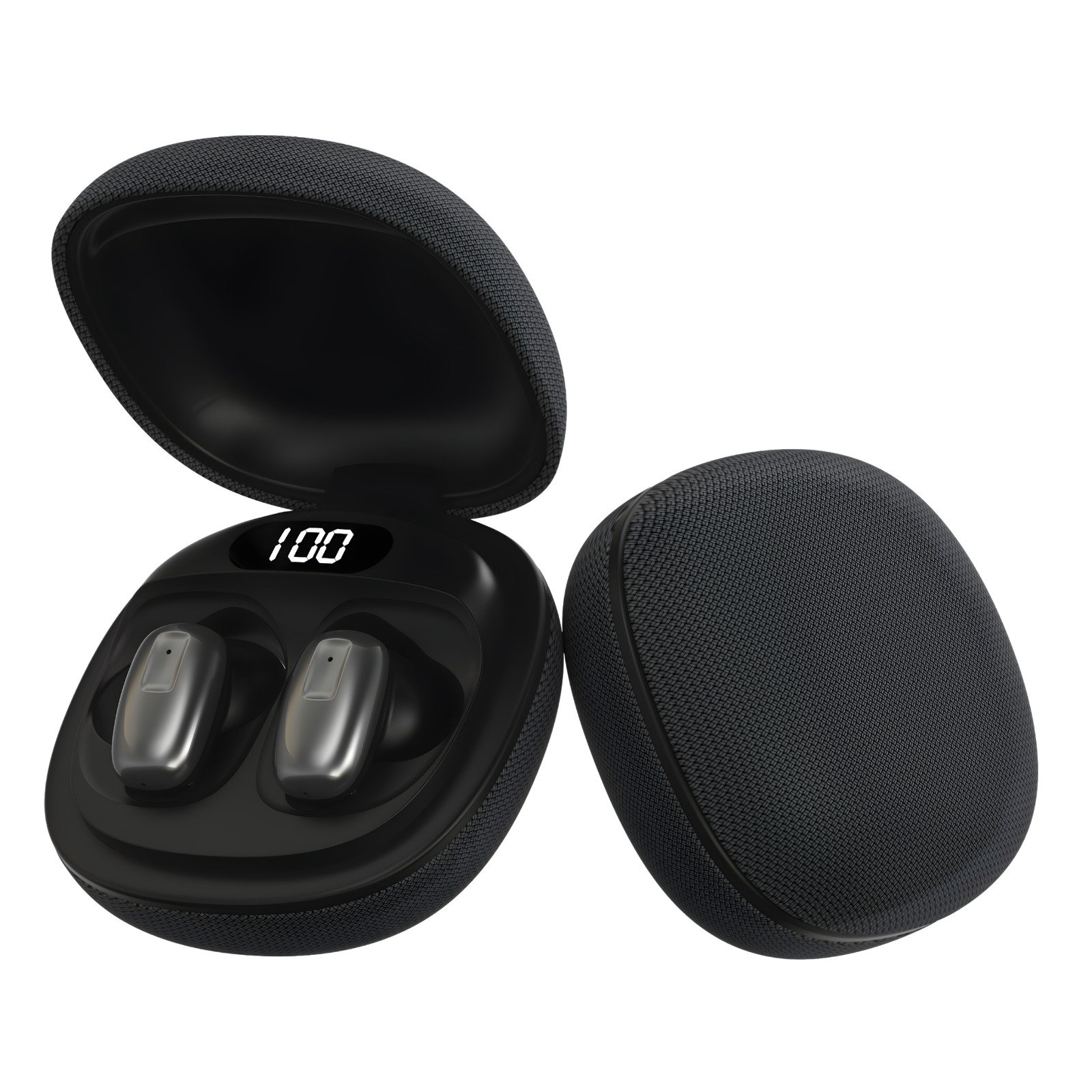 Sulania Sullbuds01 True Wireless Earbuds (TWS) with 48H Playtime, LED Digital Battery Display, 10mm Bass Drivers & Low Latency Gaming Mode (Black)